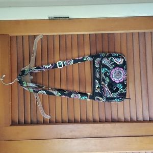 Vera Bradley women's  crossbody purse with adjustable strap 9.5 wide 6.5 deep